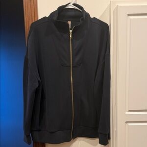 Mono B Black Jacket with Gold Zipper